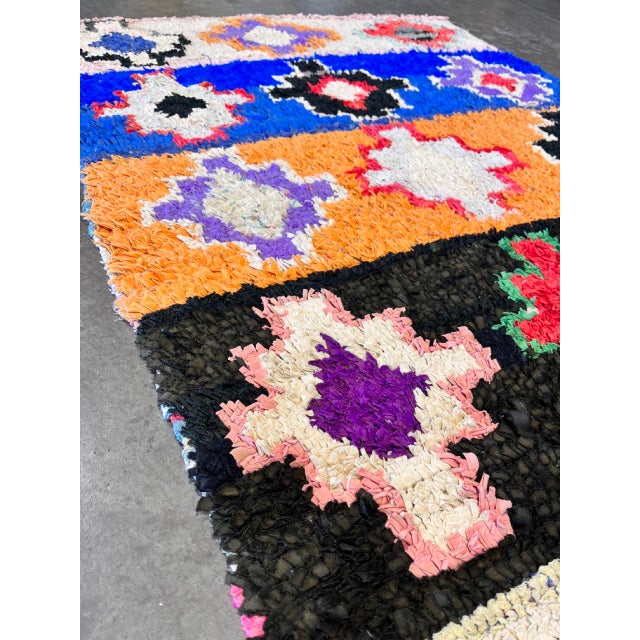 Vintage Traditional Fabric Recycled Moroccan Berber Rug For Sale - Image 6 of 9