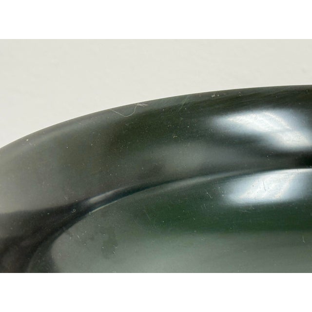 Japanese Green Lacquerware Plates + Bowl, Set of Five For Sale - Image 11 of 12
