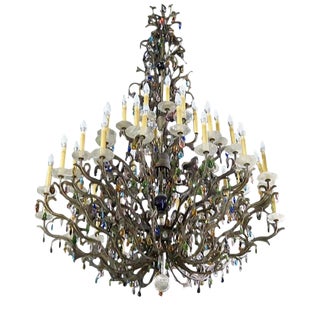 Early 20th Century Large Palatial French Chandelier For Sale