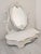 Vintage Whitewashed Dressing Table in Wood, 1940s For Sale - Image 9 of 18