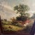 Copper 20th Century Reproduction of Vintage James Edward Meadows Canvas Print of Cottage Landscape Titled Rustic Peace Framed Signed Made by John Wanamaker For Sale - Image 8 of 11