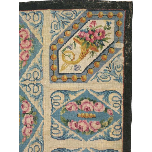 Rustic Galerie Shabab Collection Early 20th Century European Savonnerie Rug For Sale - Image 3 of 10