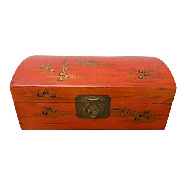 Vintage Chinoiserie Cinnabar Box For Sale - Image 12 of 12