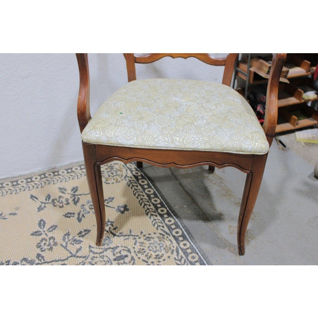 Set of 6 Vintage Cherry French Provincial Ladder Back Dining Chairs, 37” H For Sale - Image 13 of 18