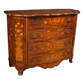 Vintage Dutch Inlaid Commode, 1970 For Sale
