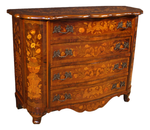 Vintage Dutch Inlaid Commode, 1970