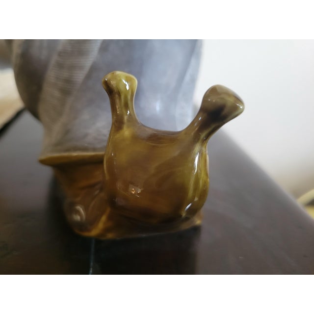 Mid 20th Century Signed Anthony Freeman McFarlin Ceramic Snail Sculpture For Sale - Image 9 of 11