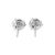 Early 21st Century 14k White Gold Cluster Halo Diamond Push Back Stud Earrings - 2 Pieces For Sale - Image 5 of 10