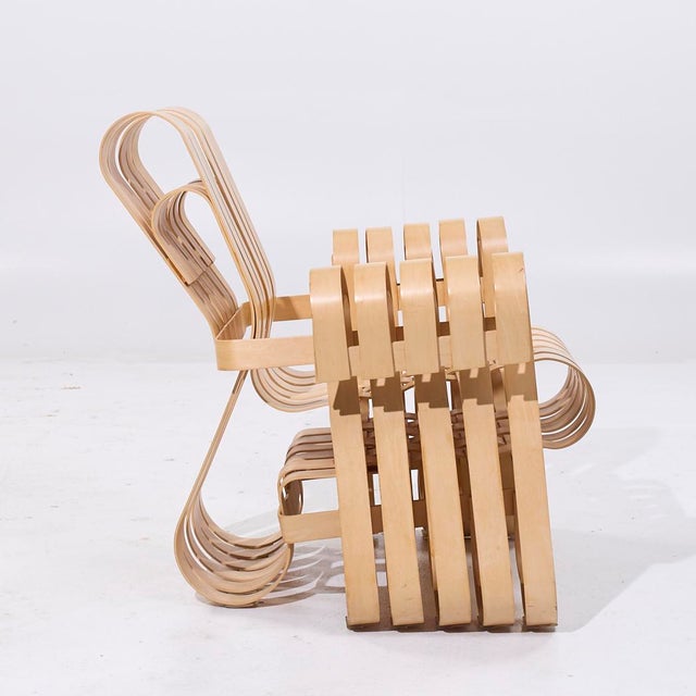 Brown Frank Gehry for Knoll Mid Century Power Play Chair For Sale - Image 8 of 10
