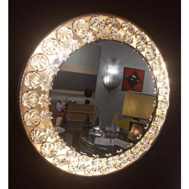 Lighting Mirror in Brass and Resin For Sale - Image 10 of 12