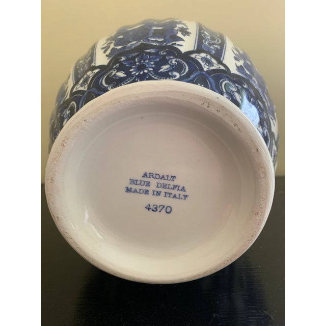 Ardalt Blue Delfia Blue & White Porcelain Ginger Jar For Sale - Image 10 of 11