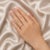 Modern Late 20th Century Size 7 14K Pink Rose Gold Diamond Eternity Wedding Band Ring For Sale - Image 3 of 3