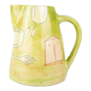 Listed Artist Vivienne Ross Studio Art Pottery Pitcher Vase - Nude Forms