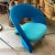 Textile 1960s Vintage Sculptural Blue Pierre Paulin Style Chair For Sale - Image 7 of 7