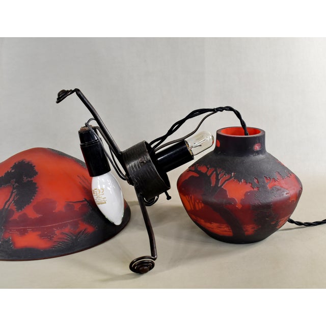 French Art Deco Mushroom Lamp by Muller Freres - 1920s France For Sale - Image 15 of 18