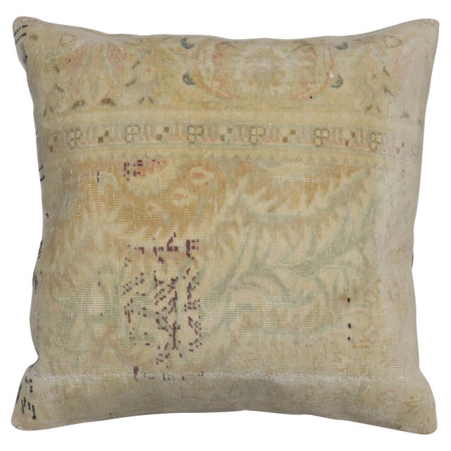 Pillow made from a mid-20th-century Turkish Keysari rug in a bolster size. zipper closure and polyfill insert provided...