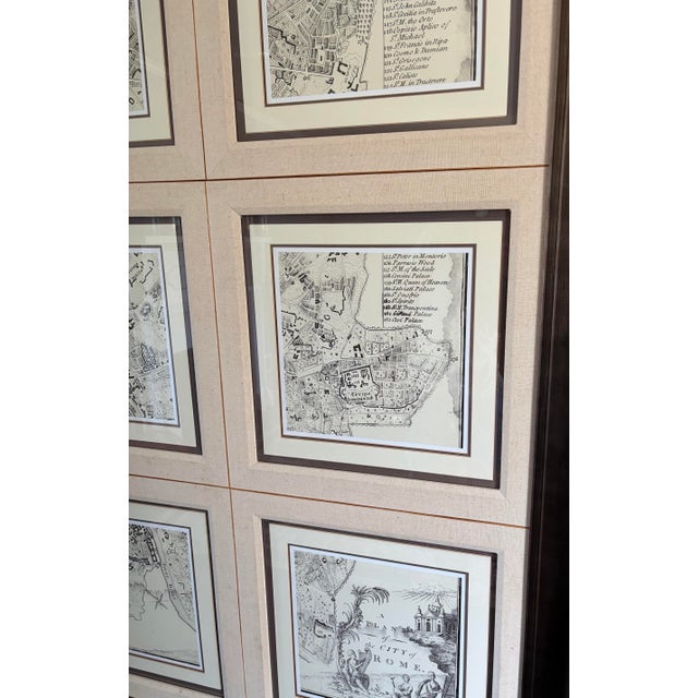 Monumental Framed Map of Rome — Grand Tour Style Architectural Wall Art For Sale - Image 9 of 12