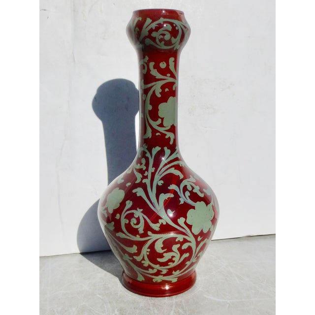 Chinoiserie Antique English Chinoiserie Peking Glass Garlic Head Vase For Sale - Image 3 of 8