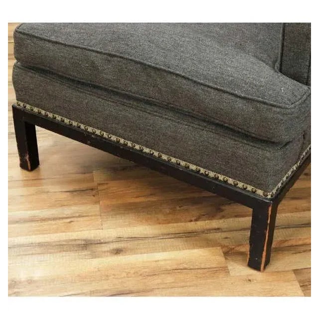 Mid-Century Modern 1958 Tommi Parzinger Originals Modern Club Armchair and Ottoman For Sale - Image 3 of 4
