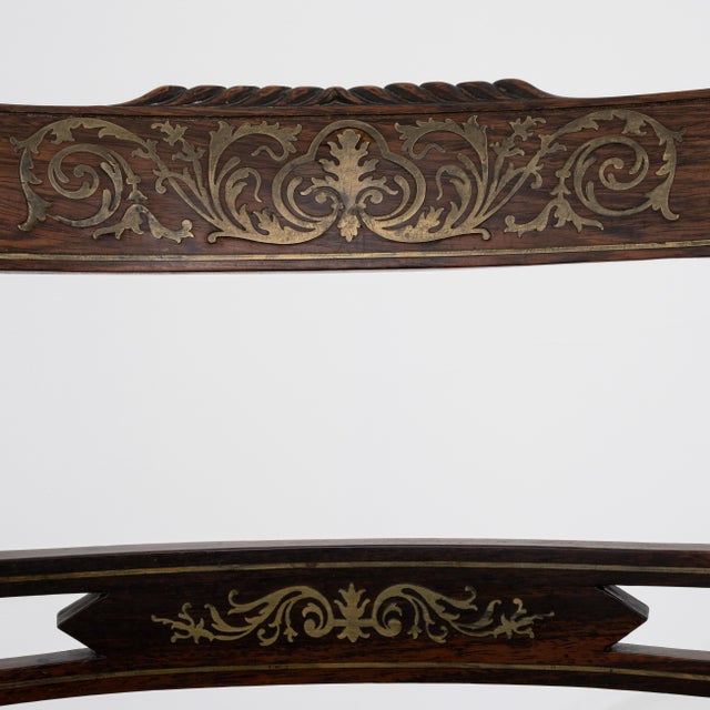 19th Century Set Of Six Regency Sabre-Leg Chairs For Sale - Image 12 of 18