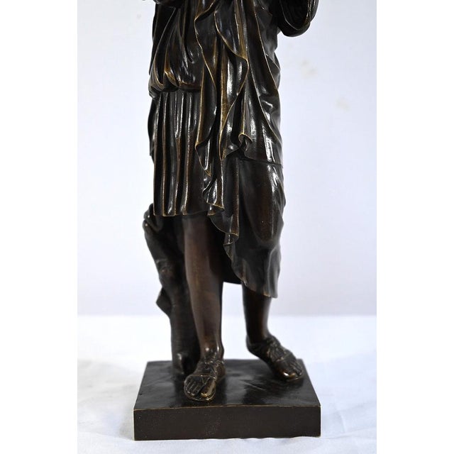 After Praxitèle, Diane de Gabies, 1800s, Bronze For Sale - Image 10 of 18