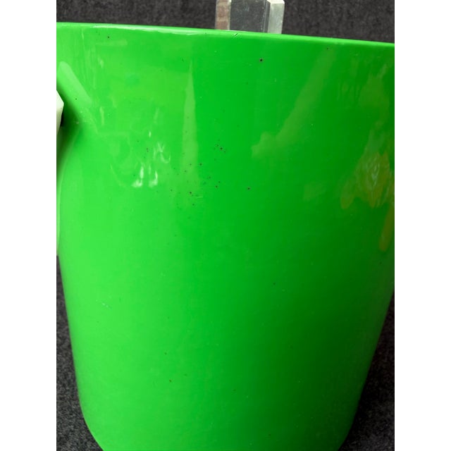 Mid 20th Century Mid Century Modern Lime Green Vinyl & Lucite Ice Bucket For Sale - Image 14 of 18