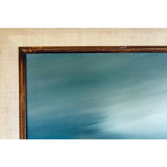 Late 20th Century Late 20th Century Modern Coastal Scene Oil Painting "The Strand" by Meisenholder For Sale - Image 5 of 8