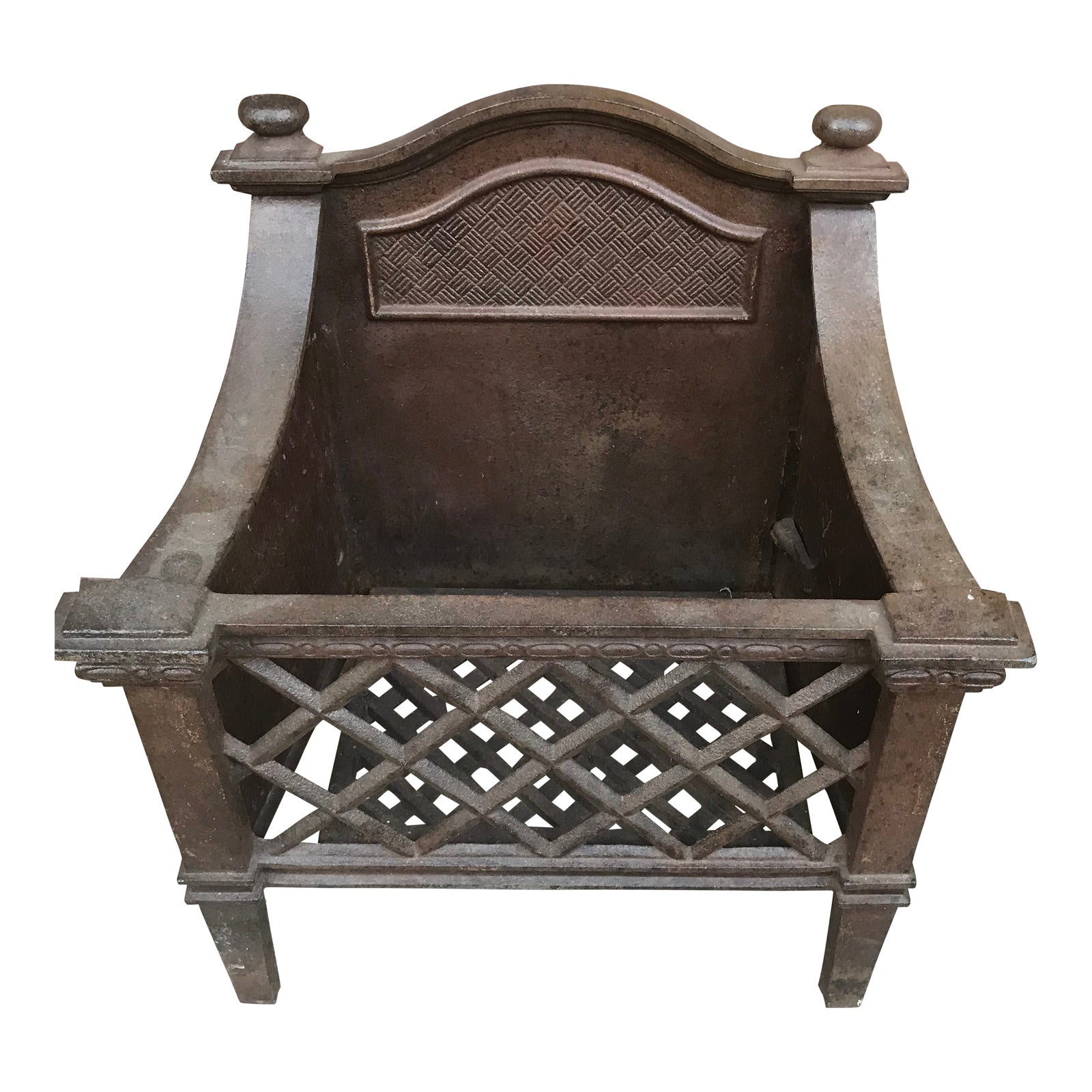 Antique Cast Iron Fireplace Coal or Wood Burning Insert | Chairish