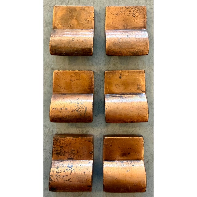 Set of 10 Copper Heavy Cabinet Pulls & Handles From 30's For Sale In Miami - Image 6 of 9
