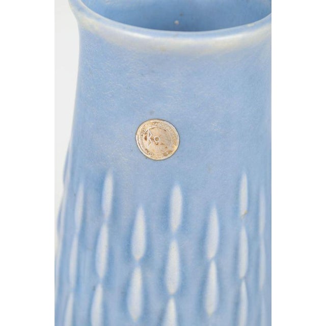 Light Blue Glazed Faience Vase by Ewald Dahlskog for Bo Fajans, 1930s For Sale - Image 3 of 5