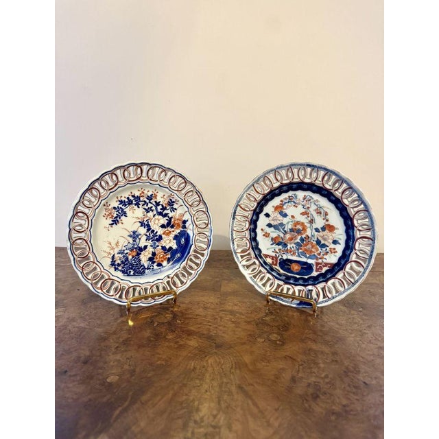 Antique Japanese Imari Plates, 1900, Set of 2 For Sale - Image 3 of 6