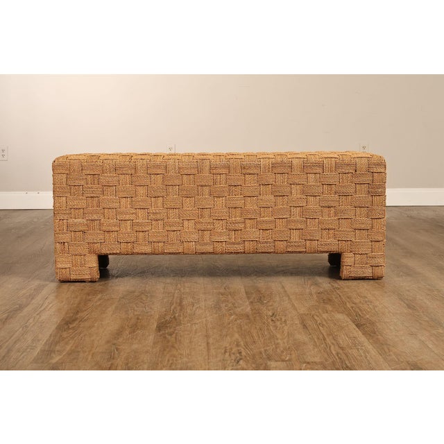 Lane Furniture Woven Rope Bench For Sale - Image 15 of 18