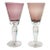 Krosno Pair of Crystal Amethyst Purple Water or Wine Glasses For Sale