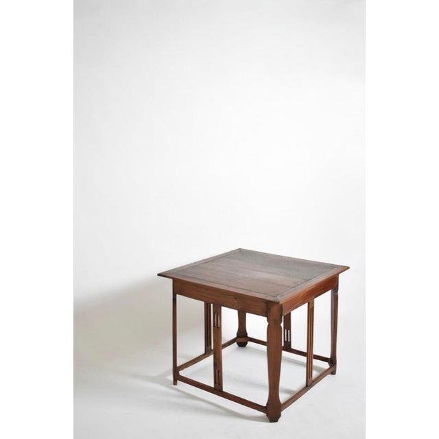 Arts and Crafts Square Side Table, 1910s For Sale - Image 3 of 5