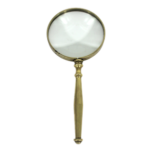 Vintage Solid Brass Magnifying Glass