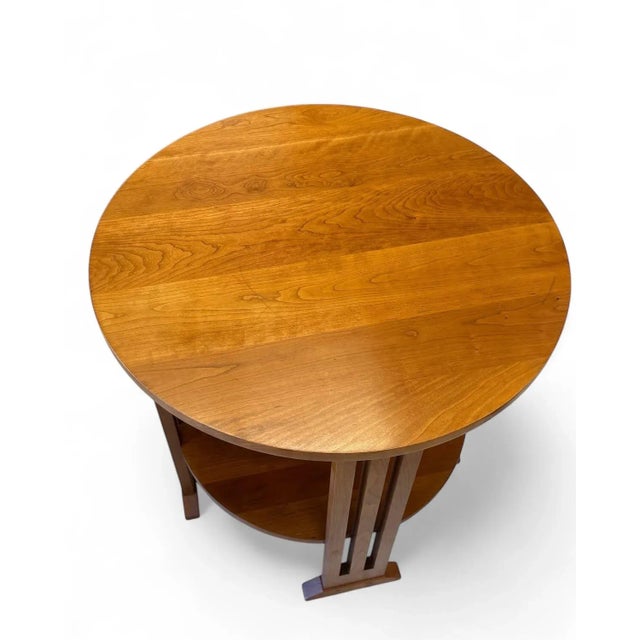 Stickley Furniture Round Mission Side Table For Sale In Tampa - Image 6 of 12