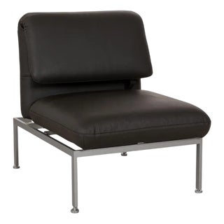 Leather Lounge Chair in Grey from Brühl Roro For Sale