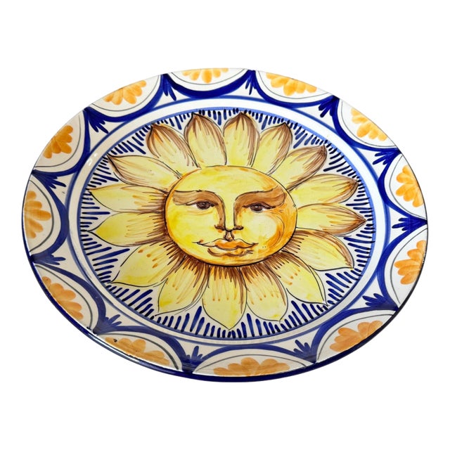 Ceramic Dish in Yellow and Blue, Italy, 20th Century For Sale