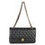 Black Black Quilted Lambskin Medium Classic Double Flap Bag For Sale - Image 8 of 9