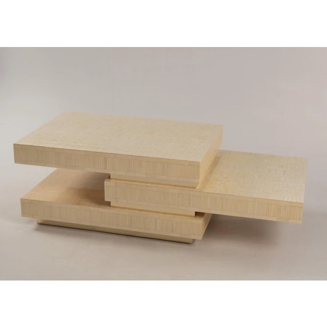 1970s Enrique Garcel Tessellated Three Tier Coffee Table Colombia For Sale - Image 12 of 12