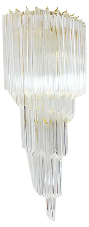 Gilt-Brass & Crystal Chandelier by Paolo Venini for Camer, 1960s