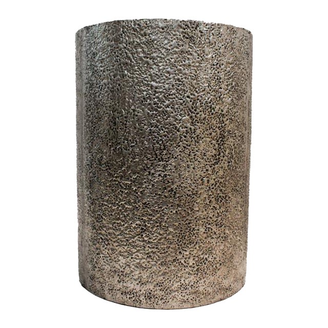 Side Table Silver and Black Modern For Sale