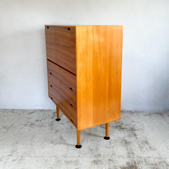 Beech Bureau with Fall-Front Desk by Robin and Lucienne Day for Hille Hilleplan, 1950s For Sale - Image 4 of 15