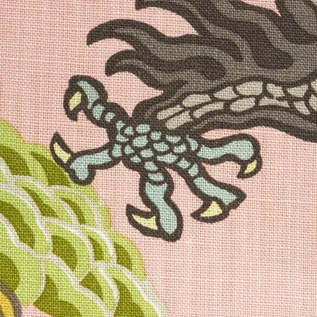 Schumacher Schumacher Chiang Mai Dragon in Blush For Sale - Image 4 of 5