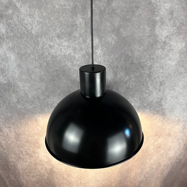 1970s Vintage Black Pendant Lamp by Jo Hammerborg for Fog & Mørup, 1970s For Sale - Image 5 of 7