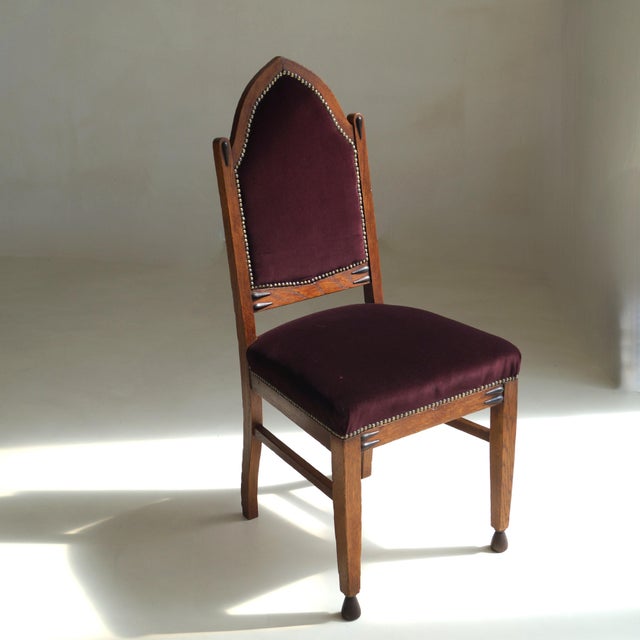 Dutch Art Deco Amsterdam School Dining Chairs, 1920s, Set of 4 For Sale - Image 10 of 18