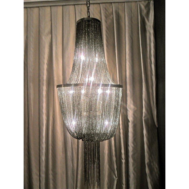 Residential Black Chain Chandelier Chairish