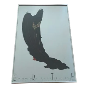 Vintage Art Deco Erte Erté Series Exhibition Poster for Mirage Editions 1980s