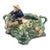 Antique Majolica Glazed Chinese Mudman and Elephant Planter For Sale