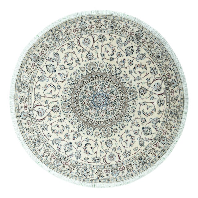 Hand-Knotted Oriental Rug with Silk For Sale